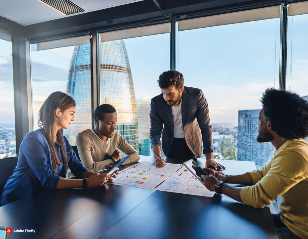 people preparing editorial plan