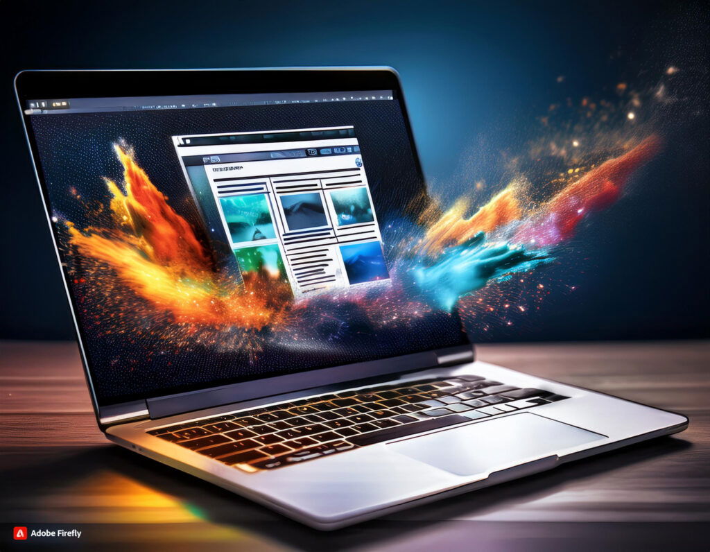 website popping up out of laptop display screen