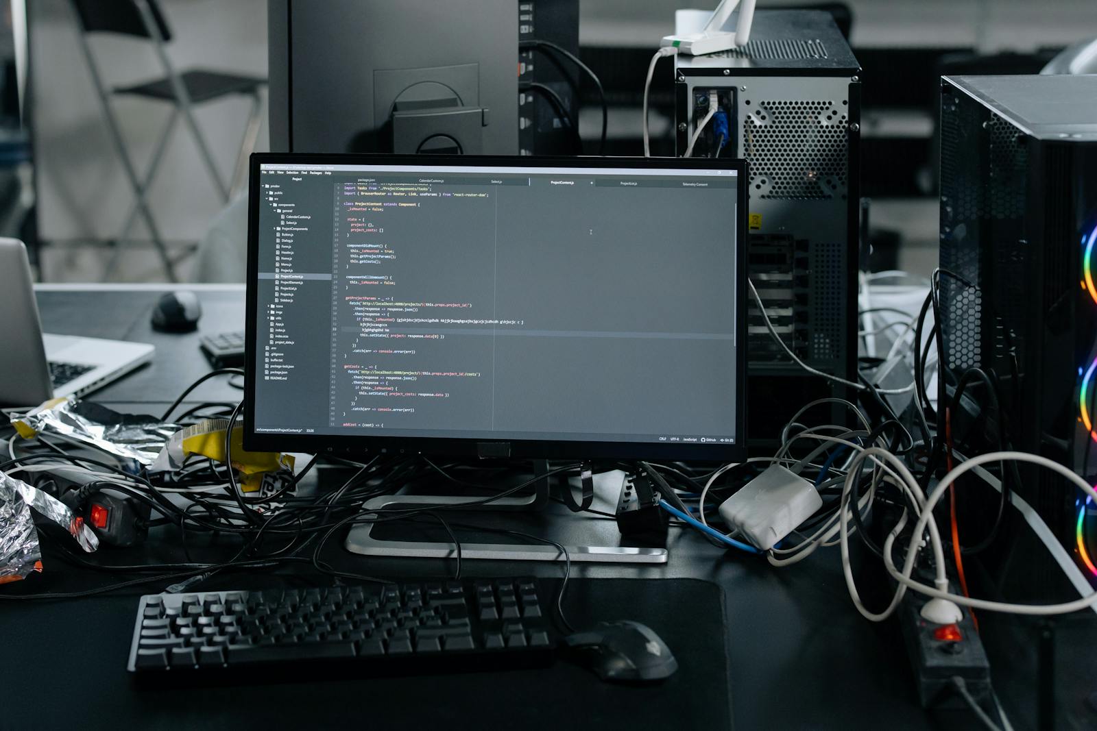 Workstation Computer Monitor with HTML Editor