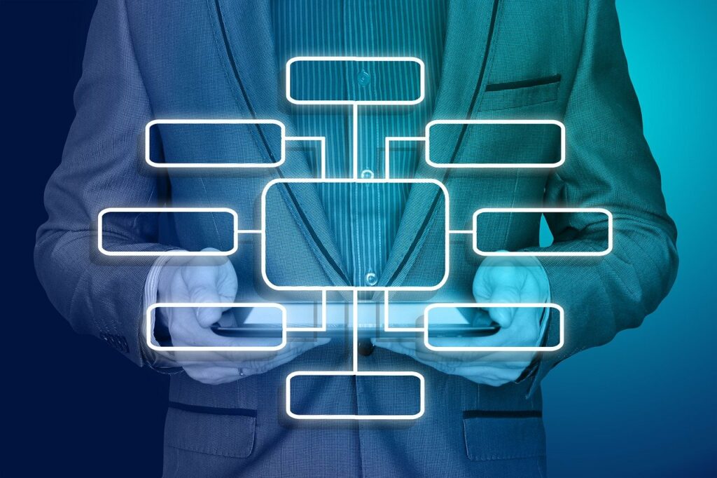 businessman, tablet, concept