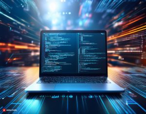 photo of coding in a laptop