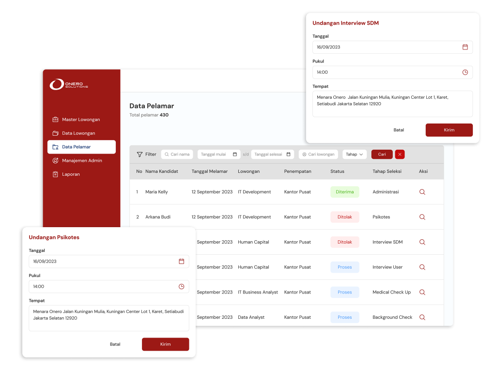 proses rekrutmen terstruktur pada sistem erecruitment