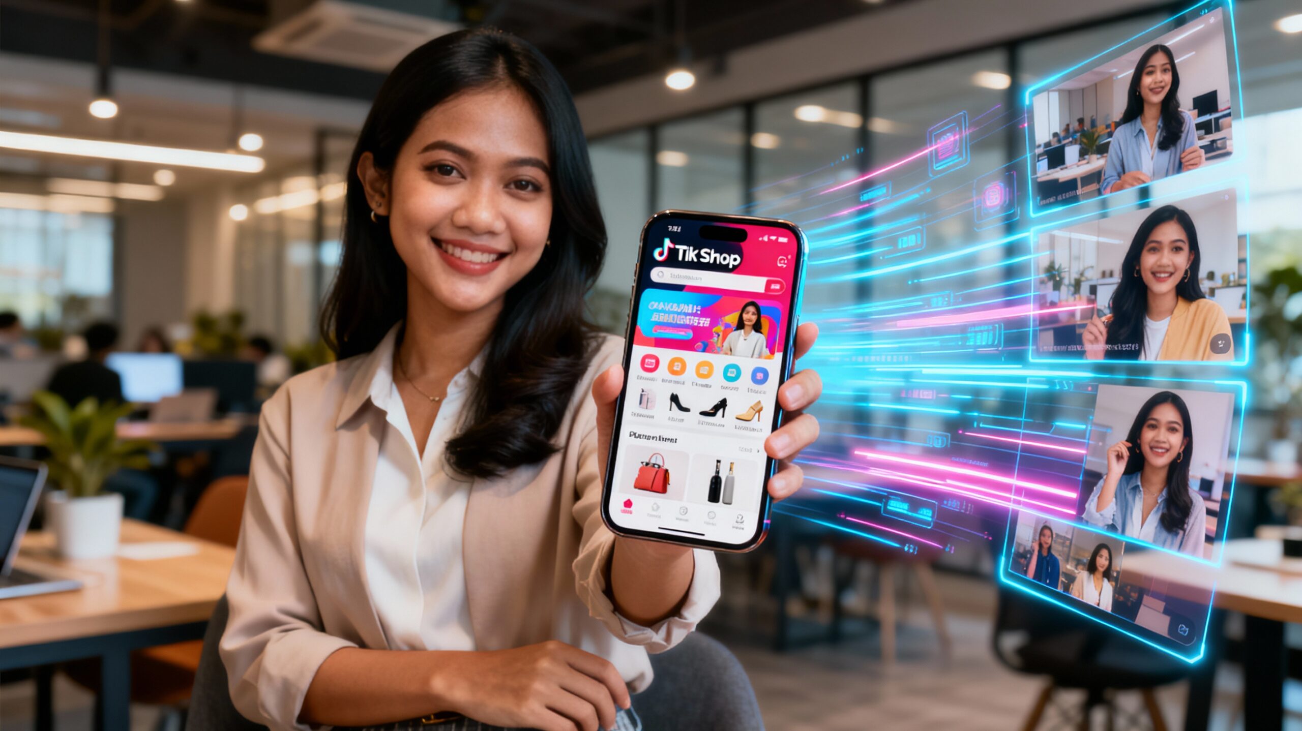 Ilustrasi Social commerce TikTok Shop Indonesia 2025